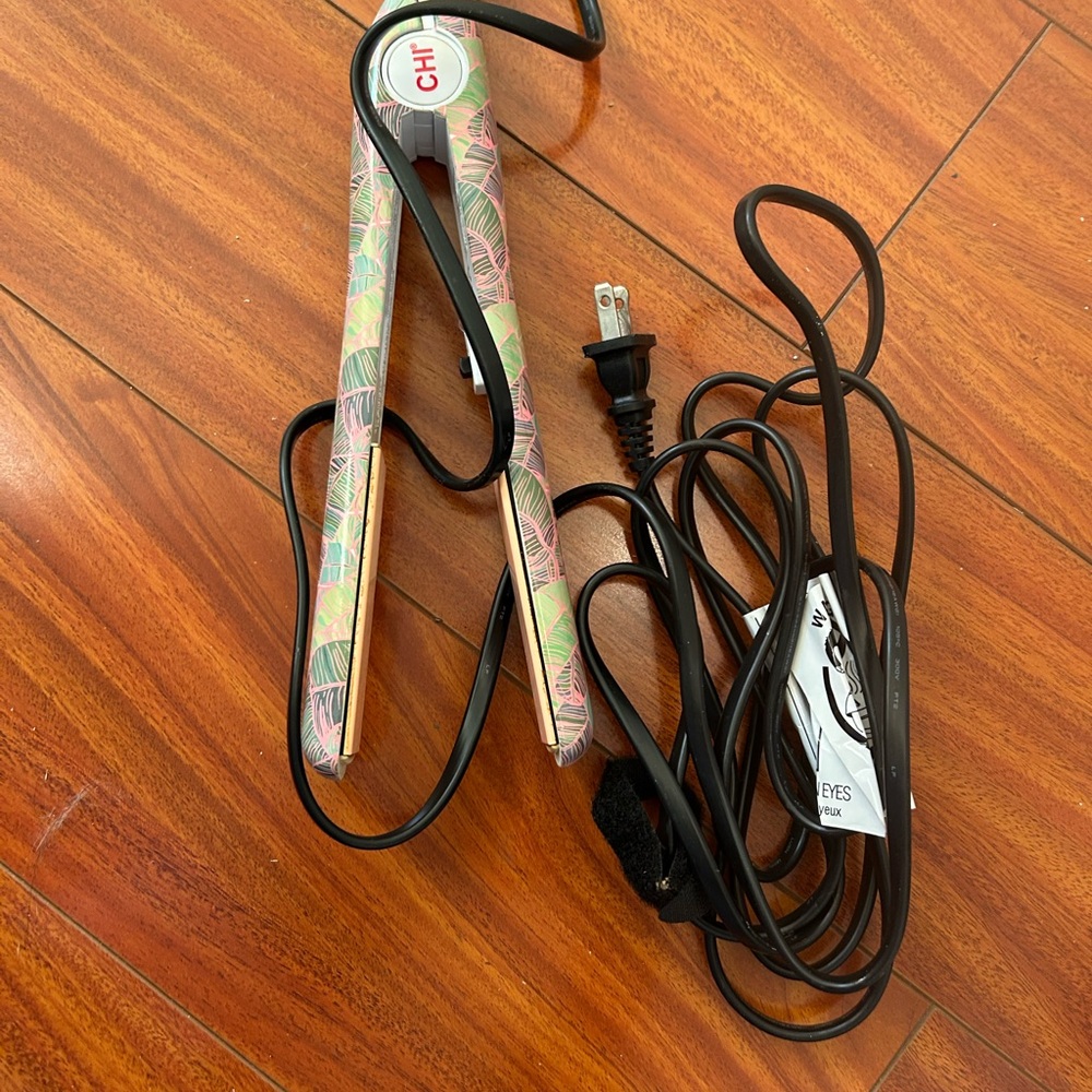 CHI Pink and Green Hair Straightener